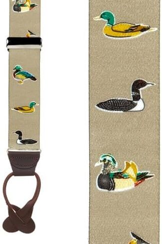 Novelty Duck Design Suspenders - 1.5-Inch Wide Elastic - Y-Back - Button - 3 Sizes in Saudi Arabia