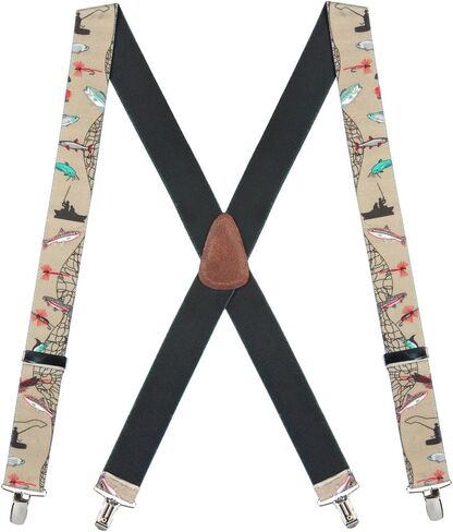 حمالات تصميم الصياد الجدة - مرونة بعرض 1.5 بوصة - X -Back - مقطع النيكل - 3 أحجام in Kuwait