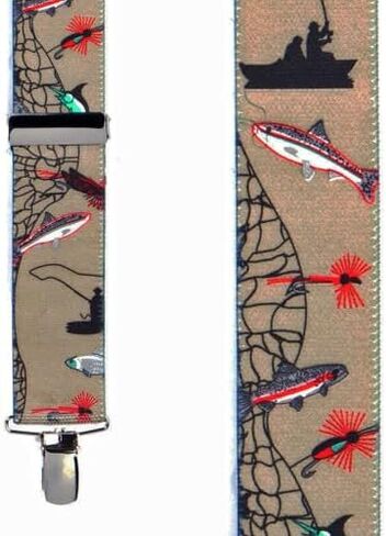 حمالات تصميم الصياد الجدة - مرونة بعرض 1.5 بوصة - X -Back - مقطع النيكل - 3 أحجام in Kuwait