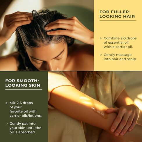 Gya Labs Good Vibes Essential Oil Set, Essential Oils For Diffusers For Home & Gift Set - Self-Care, Skin, Candle Making - Peppermint, Rosemary, Rose Geranium, Lemongrass, Roman Chamomile - 8 x 0.17oz in Kuwait