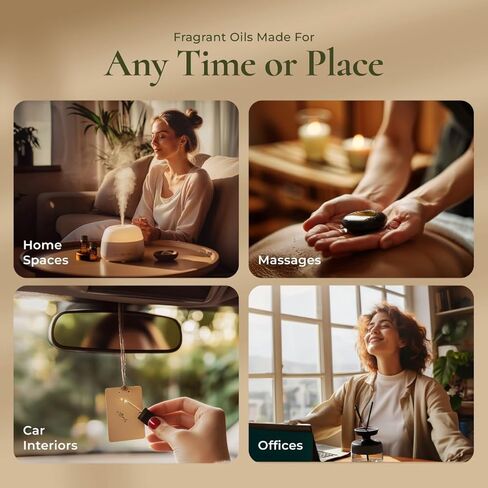 Gya Labs Good Vibes Essential Oil Set, Essential Oils For Diffusers For Home & Gift Set - Self-Care, Skin, Candle Making - Peppermint, Rosemary, Rose Geranium, Lemongrass, Roman Chamomile - 8 x 0.17oz in Kuwait