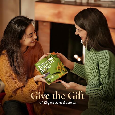 Gya Labs Good Vibes Essential Oil Set, Essential Oils For Diffusers For Home & Gift Set - Self-Care, Skin, Candle Making - Peppermint, Rosemary, Rose Geranium, Lemongrass, Roman Chamomile - 8 x 0.17oz in Kuwait