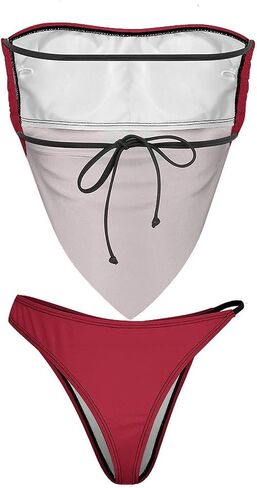 TAIZIYEAH Bikini Sets for Women Puerto Rico Flag Bikini Swimwear Sexy Push Up Two Piece Triangle Bikini Swimsuits L in Saudi Arabia