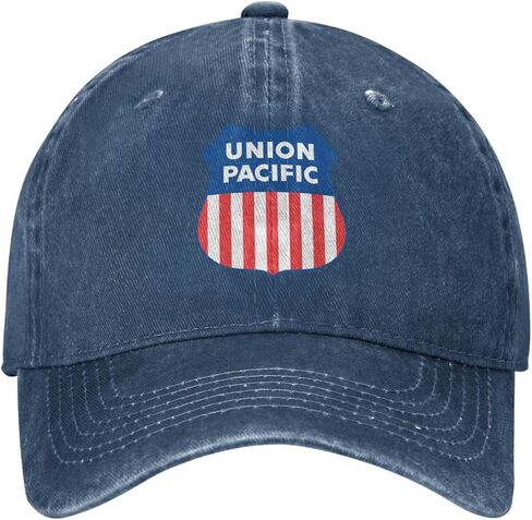 Union Pacific Railroad Denim Trucker Hat Baseball Cap for Men Or Women Cowboy Dad Black in Saudi Arabia