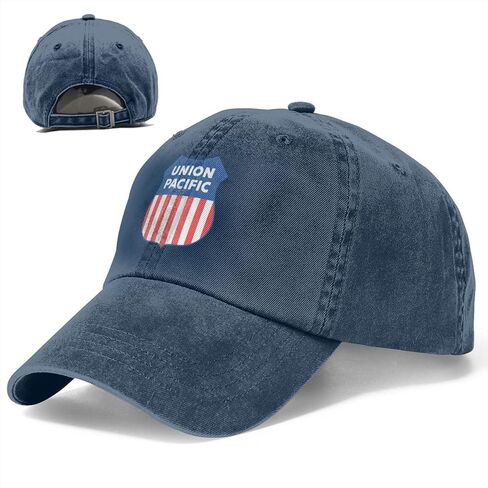 Union Pacific Railroad Denim Trucker Hat Baseball Cap for Men Or Women Cowboy Dad Black in Saudi Arabia