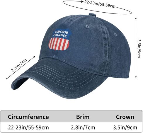 Union Pacific Railroad Denim Trucker Hat Baseball Cap for Men Or Women Cowboy Dad Black in Saudi Arabia