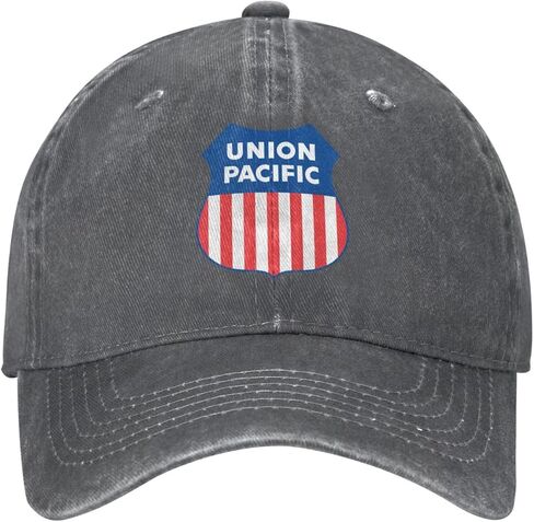 Union Pacific Railroad Denim Trucker Hat Baseball Cap for Men Or Women Cowboy Dad Black in Saudi Arabia