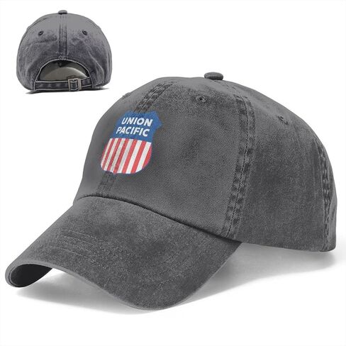 Union Pacific Railroad Denim Trucker Hat Baseball Cap for Men Or Women Cowboy Dad Black in Saudi Arabia