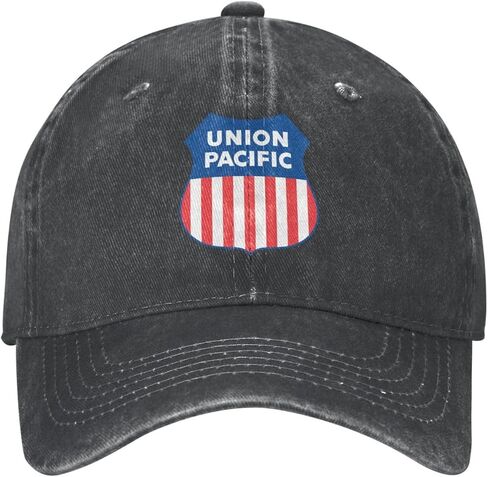 Union Pacific Railroad Denim Carer Hat Baseball Cap for Men أو Women Cowboy Dad Black in Saudi Arabia