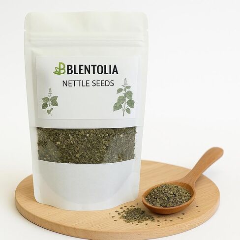 Blentolia Nettle Seeds – 100% Natural & Raw – Supports Energy, Detox & Wellness – Herbal Superfood for Smoothies, Teas, Salads – 250g Resealable Bag in Saudi Arabia