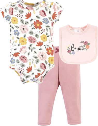 Hudson Baby Unisex Baby Cotton Bodysuit, Pant and Bib Set, Boy Daddy, 6-9 Months in Saudi Arabia