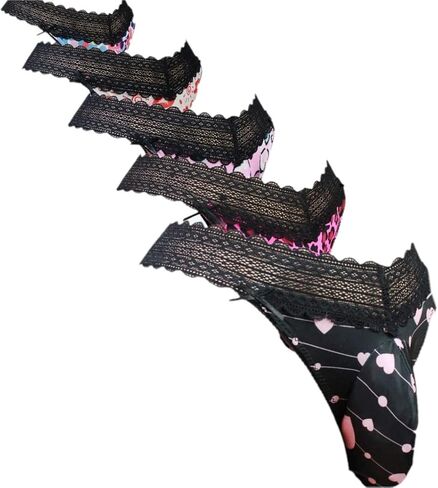 aishani Pouch Panties Men's Lace Thong Bikini Briefs Hipster Underpants V in Kuwait