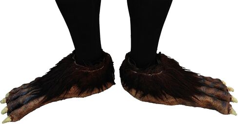 Ghoulish Productions Wolf Feet Deluxe Accessory. Fur Wolf Feet Brown, Wolf Feet Latex Fur, Brown Wolf Accessories Costume. Werewolves Line. One Size Latex Feet in Saudi Arabia