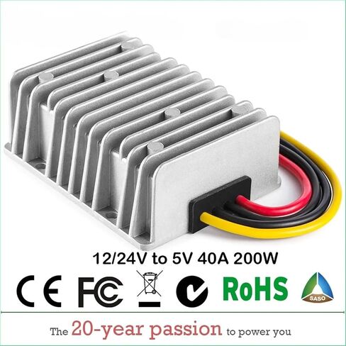 1pc 12V 24V to 5V 3A 5A 10A 20A 30A 40A 50A 100A Step Down Converter Stabilizer Regulator Reducer Power Supply for Cars Solar(12V 24V to 5V 40A) in Saudi Arabia