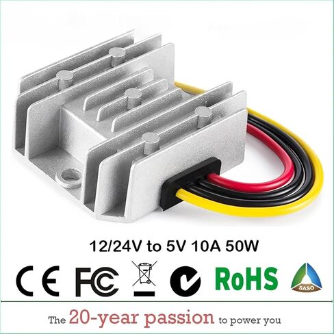 1pc 12V 24V to 5V 3A 5A 10A 20A 30A 40A 50A 100A Step Down Converter Stabilizer Regulator Reducer Power Supply for Cars Solar(12V 24V to 5V 40A) in Saudi Arabia