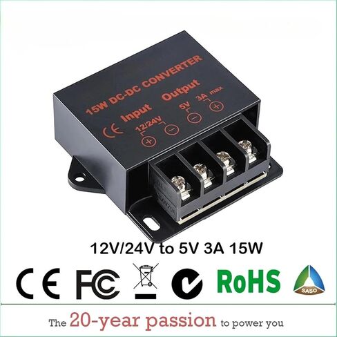 1pc 12V 24V to 5V 3A 5A 10A 20A 30A 40A 50A 100A Step Down Converter Stabilizer Regulator Reducer Power Supply for Cars Solar(12V 24V to 5V 40A) in Saudi Arabia