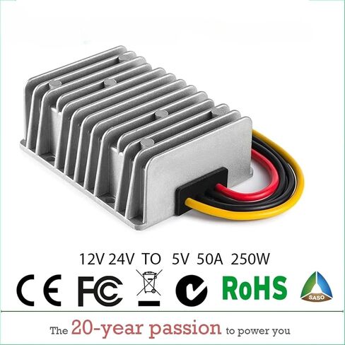 1pc 12V 24V to 5V 3A 5A 10A 20A 30A 40A 50A 100A Step Down Converter Stabilizer Regulator Reducer Power Supply for Cars Solar(12V 24V to 5V 40A) in Saudi Arabia
