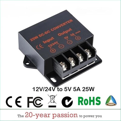 1pc 12V 24V to 5V 3A 5A 10A 20A 30A 40A 50A 100A Step Down Converter Stabilizer Regulator Reducer Power Supply for Cars Solar(12V 24V to 5V 40A) in Saudi Arabia