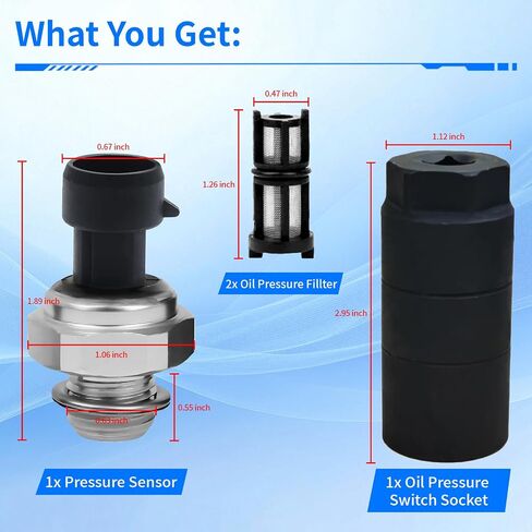 12677836 Oil Pressure Sensor Switch 12616646 with Filter Socket Replacement for Chevrolet Express Silverado Suburban 1500 2500 3500 Tahoe Corvette Avalanche Impala GMC Sierra Savana Yukon 2003-2008 in Saudi Arabia