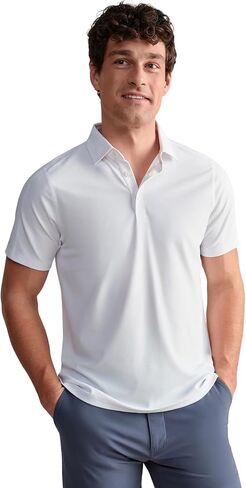 Rhone Men's Regatta Pique Polo - Anti Odor, Moisture-Wicking Lightweight, Golf Polo Shirt for Men in Saudi Arabia