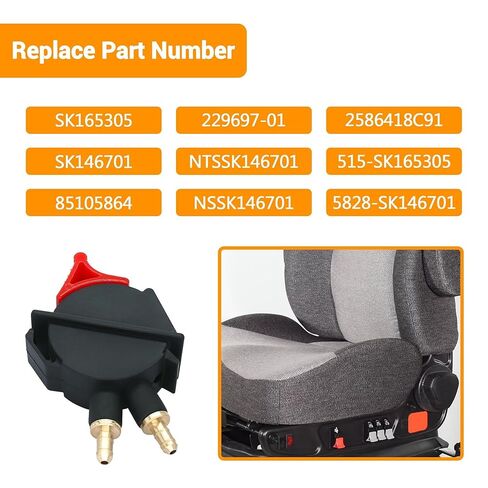 SK165305 SK146701 2586418C91 229697-01 High Pressure Red Seat Height Adjust Air Valve Rocker Switch Control Fit for International American Truck National seat 195 Series air seat in Kuwait