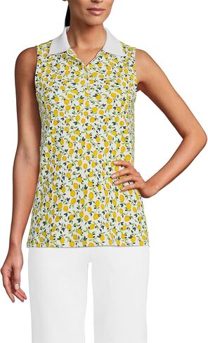 Lands' End Women's American-Grown Supima Cotton Sleeveless Polo in Saudi Arabia