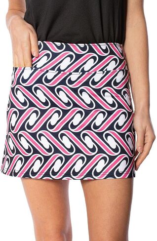 GOLFTINI Printed Pull-On A-Line Skort 16.5" - Stretch Golf, Tennis & Pickleball Skirt with Shorts, Pockets & Tummy Control in Saudi Arabia