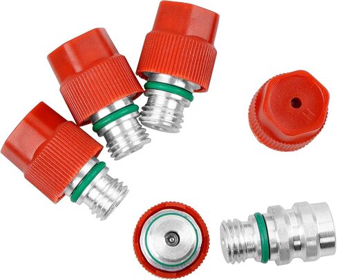 Air Conditioning Service Valve Includes Caps M12x1.5, Compatible with 2009-2013 Chevrolet GMC Buick Cadillac Escalade Audi Q7, Replacement for 800-955 MT0105, GM 52458184, 15-5438 (5 PCS) in Saudi Arabia