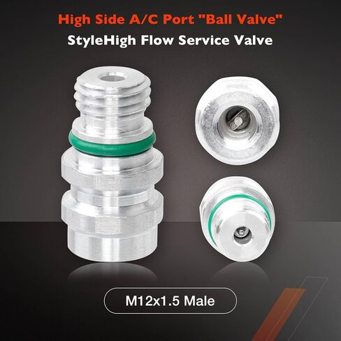 Air Conditioning Service Valve Includes Caps M12x1.5, Compatible with 2009-2013 Chevrolet GMC Buick Cadillac Escalade Audi Q7, Replacement for 800-955 MT0105, GM 52458184, 15-5438 (5 PCS) in Saudi Arabia