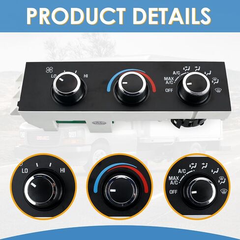 599-294 Heater A/C Control Switch,Front Climate Control Module Compatible with 2008-2021 Chevrolet Express 1500 2500 3500, 2009-2023 Express Cargo Express Pasajeros,2008-2021 GMC Savana, OE # 599-294 in Saudi Arabia