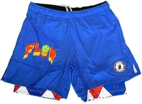Flow Society Mens Compression Logo Pickleball Short - 7" Blue in Saudi Arabia