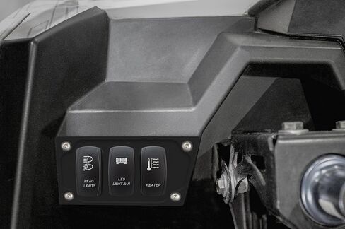 STV Motorsports Custom Aluminium Lower Dash Lash for Polaris RZR XP 1000 مع فتحات مفتاح 3 (لا توجد مفاتيح متضمنة) (أسود) in Kuwait
