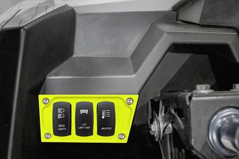 STV Motorsports Custom Aluminium Lower Dash Lash for Polaris RZR XP 1000 مع فتحات مفتاح 3 (لا توجد مفاتيح متضمنة) (أسود) in Kuwait