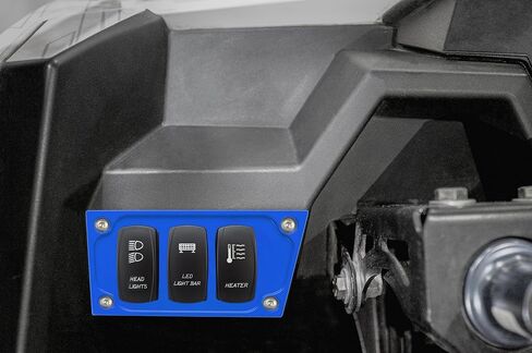 STV Motorsports Custom Aluminium Lower Dash Lash for Polaris RZR XP 1000 مع فتحات مفتاح 3 (لا توجد مفاتيح متضمنة) (أسود) in Kuwait