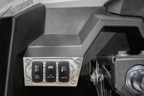 STV Motorsports Custom Aluminium Lower Dash Lash for Polaris RZR XP 1000 مع فتحات مفتاح 3 (لا توجد مفاتيح متضمنة) (أسود) in Kuwait