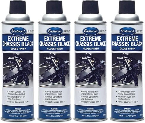 Eastwood Extreme Chassis Black High Gloss Aerosol 14 oz Improves Chips Resistant in Kuwait