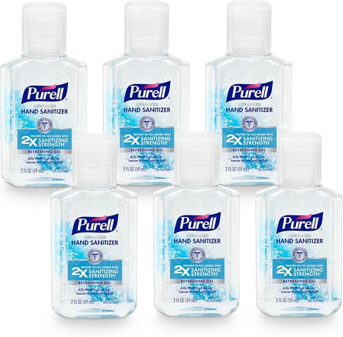 Purell Advanced Hand Sanitizer Refreshing Gel, Clean Scent, 2 fl oz Travel Size Flip Cap Bottle (Pack of 6) – 3155-04-EC in Saudi Arabia