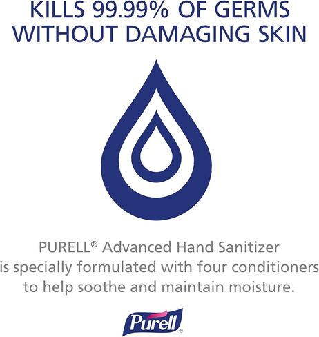 Purell Advanced Hand Sanitizer Refreshing Gel, Clean Scent, 2 fl oz Travel Size Flip Cap Bottle (Pack of 6) – 3155-04-EC in Saudi Arabia