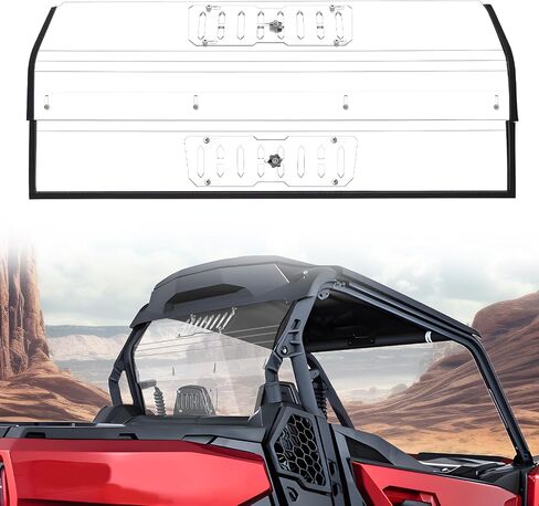 StarknightMT 2021+ الزجاج الأمامي الخلفي للقائد، الزجاج الأمامي للنافذة الخلفية للقائد متوافق مع 2021 2022 2023 2024 Can Am Commander & Commander Max 700 1000R شديد التحمل شفاف in Saudi Arabia