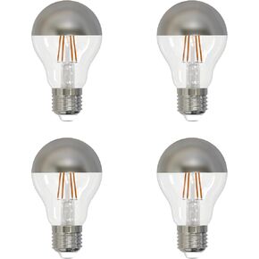 Bulbrite 60A19HM Half Chrome 60W A Shape Bulb (4 Pack) in Saudi Arabia