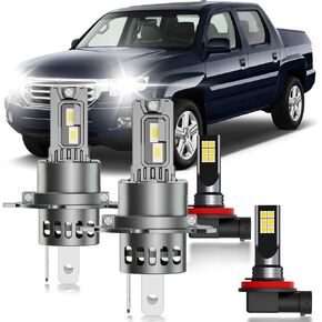 لمصابيح Honda Ridgeline 2006-2014 لمصابيح أضواء الضباب ، 4pcs Super Bright White Dual Beam و Fog Lights Package ، حجم 1: 1 كمصابيح للأوراق المالية ، والتوصيل والتشغيل in Saudi Arabia