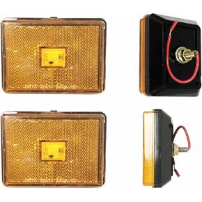 LIBRA 2 Amber 2" Square LED Trailer Side Marker Lights Stud Mount - 24041 in Kuwait