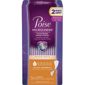 POISE microliners الطول العادي ، الأخف على امتصاص ، 54 العد in Saudi Arabia