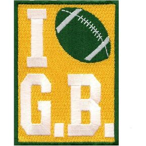 I Heart Green Bay Football Patch Parody Embroidered Iron On in Kuwait
