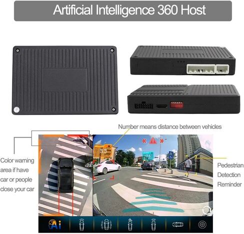 Akozon 360 Degree Panoramic View Camera System High Definition AI Recognition Front Rear Panoramic View All Round Rear View Camera for Trucks in Saudi Arabia