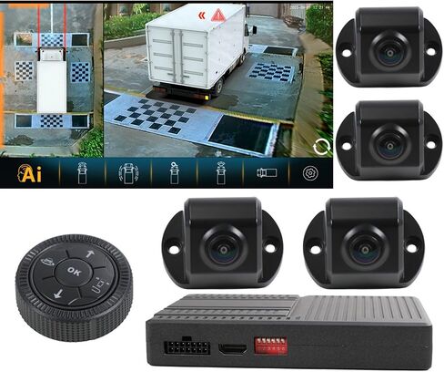 Akozon 360 Degree Panoramic View Camera System High Definition AI Recognition Front Rear Panoramic View All Round Rear View Camera for Trucks in Saudi Arabia