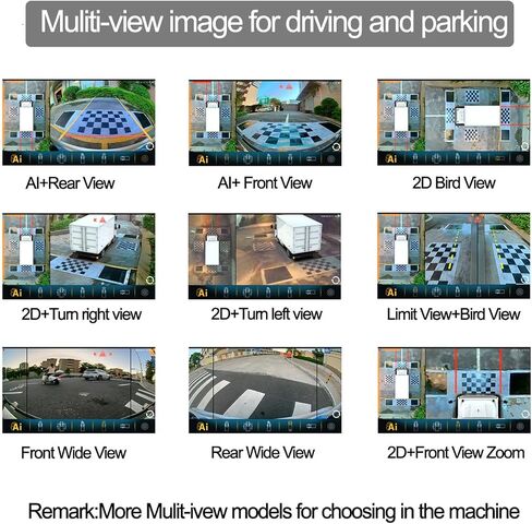 Akozon 360 Degree Panoramic View Camera System High Definition AI Recognition Front Rear Panoramic View All Round Rear View Camera for Trucks in Saudi Arabia