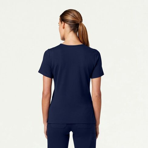 Jaanuu Cesi Women's 2-Pocket Slim Knit V-Neck Scrub Top in Saudi Arabia