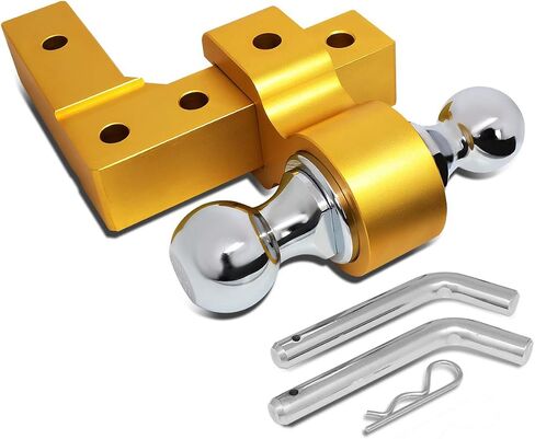 DNA Motoring Hitch-ALU-001-GD الألومنيوم 6 "قطرة مقطورة الكرة المزدوجة قابلة للتعديل قطر السحب. in Kuwait