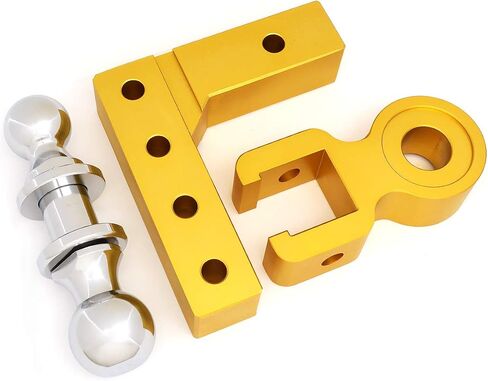 DNA Motoring Hitch-ALU-001-GD الألومنيوم 6 "قطرة مقطورة الكرة المزدوجة قابلة للتعديل قطر السحب. in Kuwait
